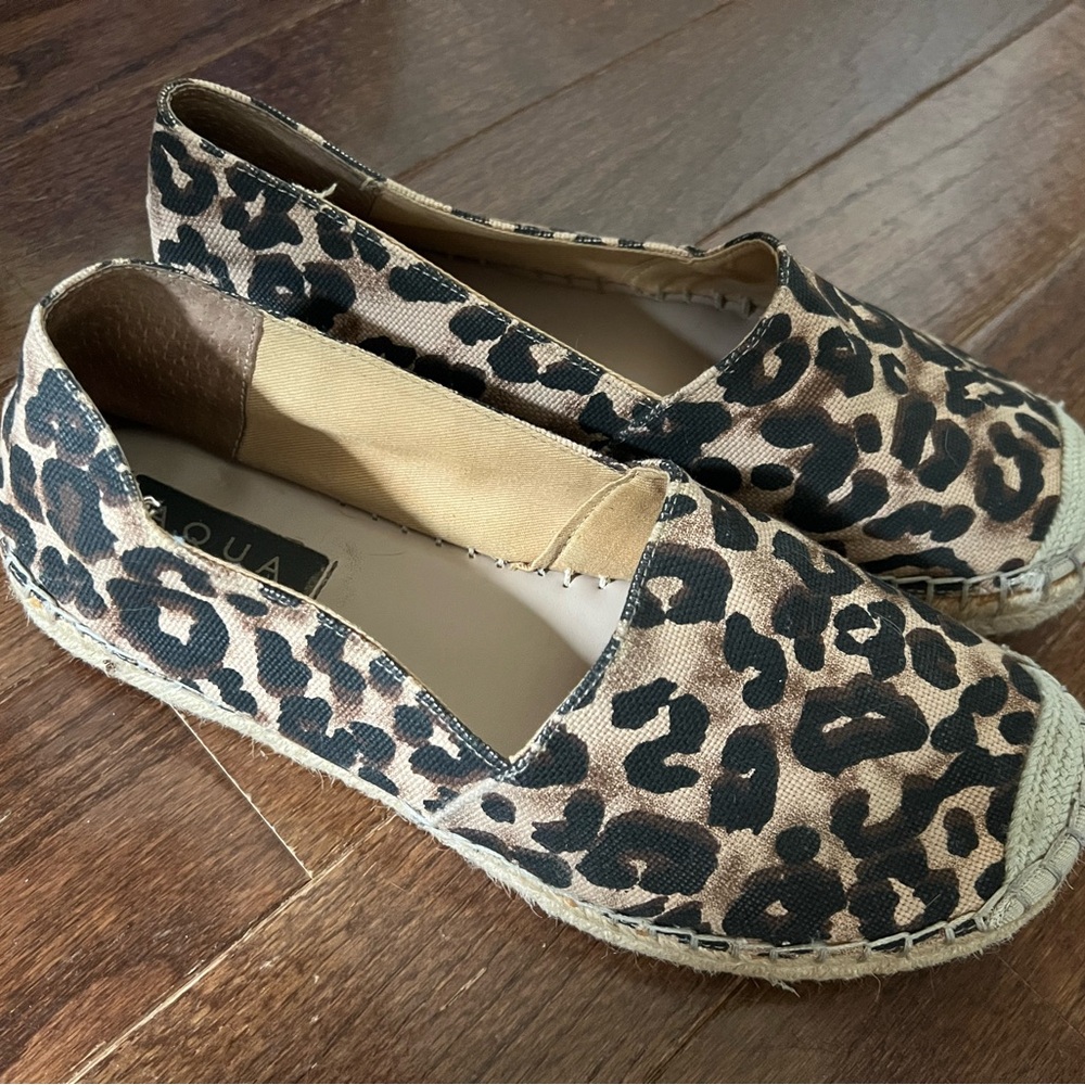 Aqua Brown and Black Espadrilles with Jute Sole